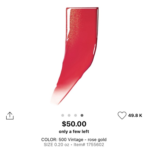 🆕with box Armani Lip Gloss #500 rosegold - Picture 5 of 6